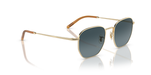Oliver Peoples Kierney Sun with Gold frame and Blue lenses - image 3