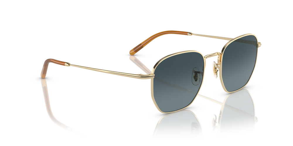 Sie Oliver Peoples Kierney Sun mit Gold Gestell und Blau Gläsern - Das Bild 3