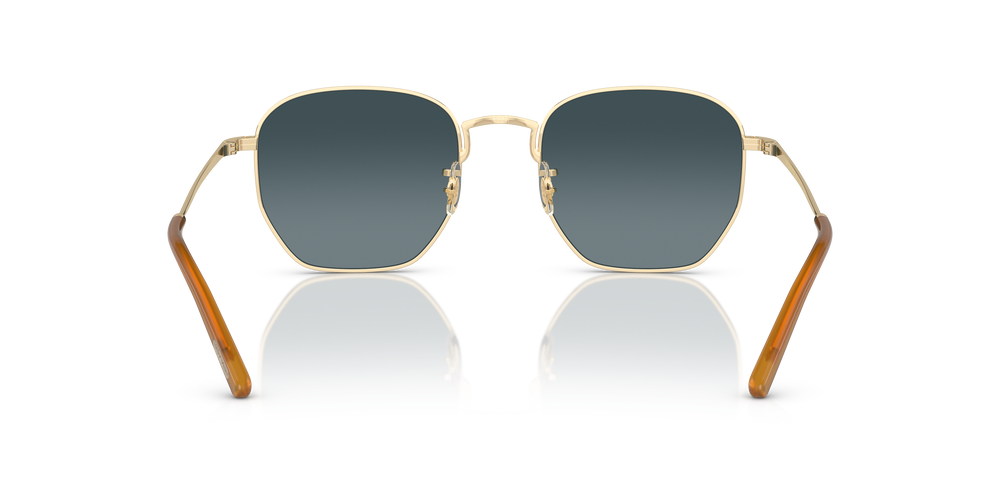 Sie Oliver Peoples Kierney Sun mit Gold Gestell und Blau Gläsern - Das Bild 5