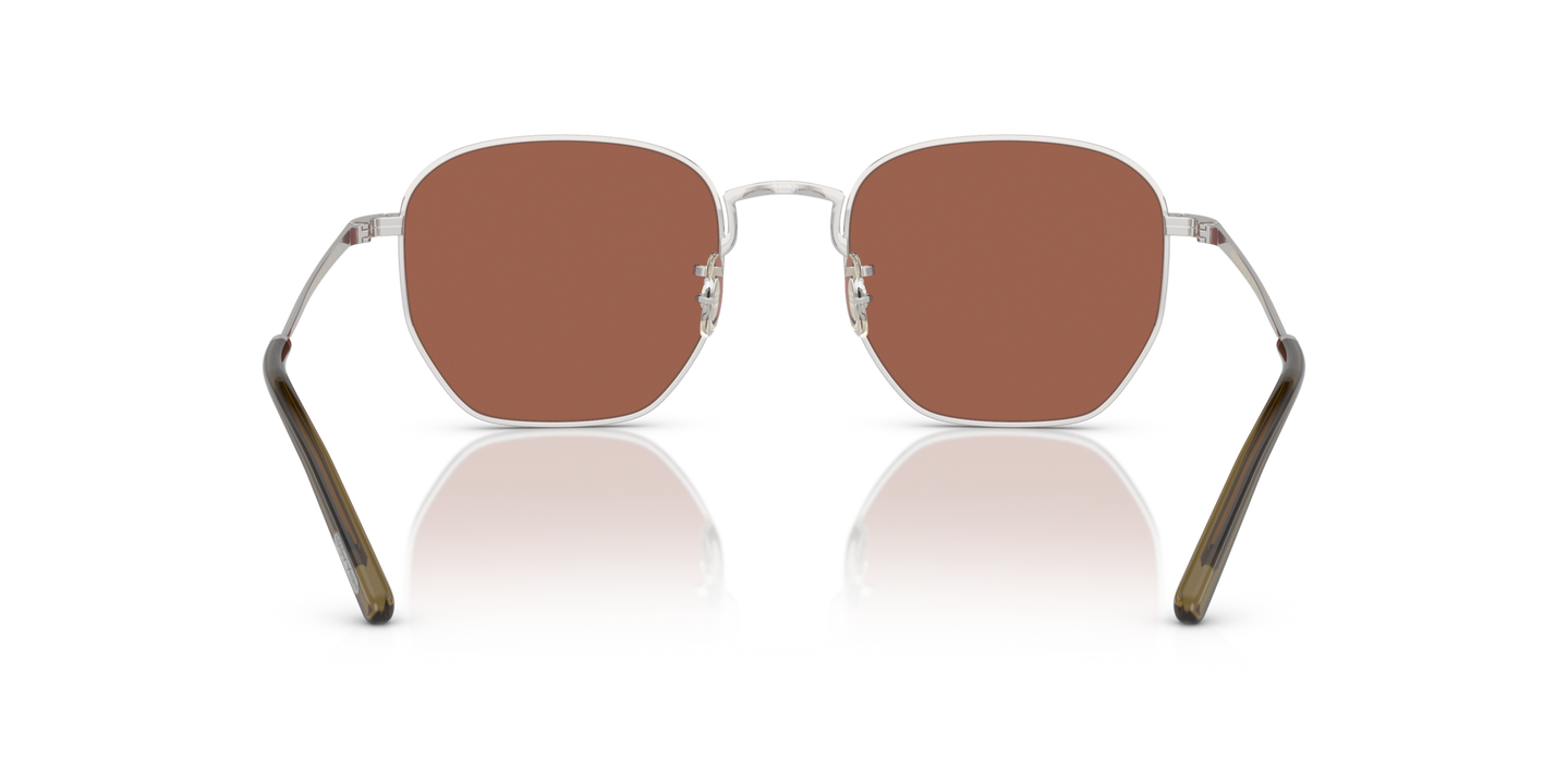 Oliver Peoples Kierney Sun con montatura Argento e lenti  Arancione - Immagine Naselli