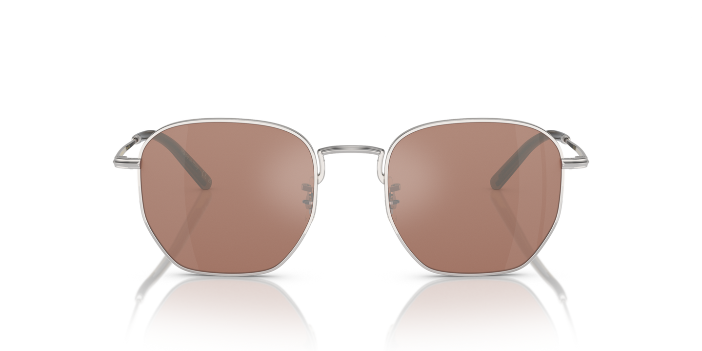 Oliver Peoples Kierney Sun con montatura Argento e lenti  Arancione - Immagine Lenti