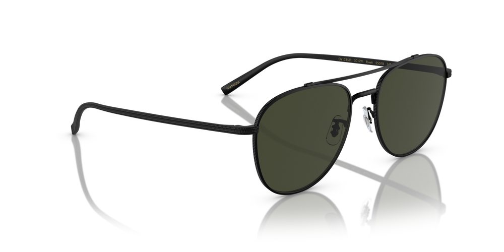 Oliver Peoples Rivetti con montatura Nero Opaco e lenti  Verde - immagine 3