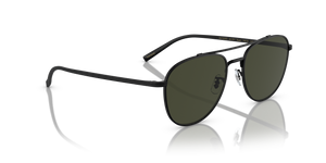 Oliver Peoples Rivetti con montatura Nero Opaco e lenti  Verde - L'immagine 3