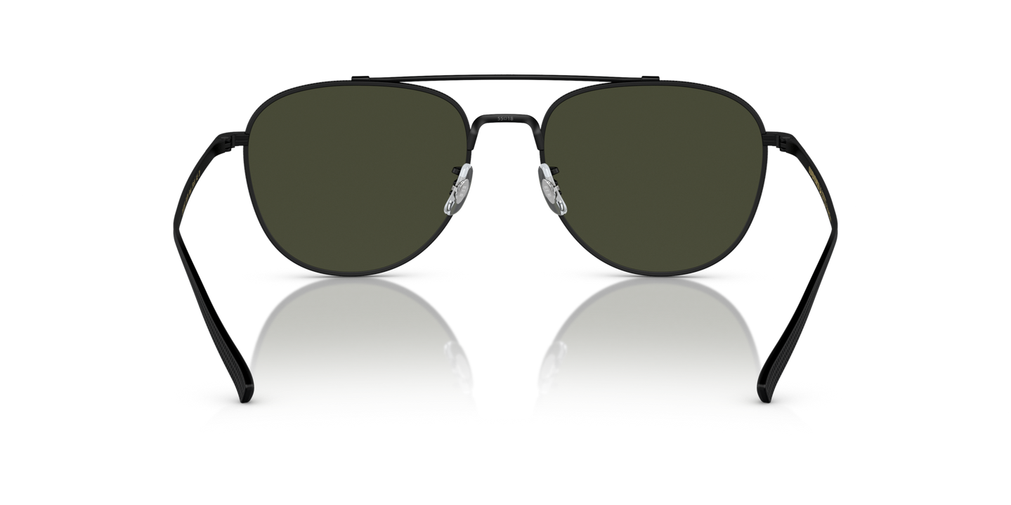 Oliver Peoples Rivetti con montatura Nero Opaco e lenti  Verde - Immagine Naselli