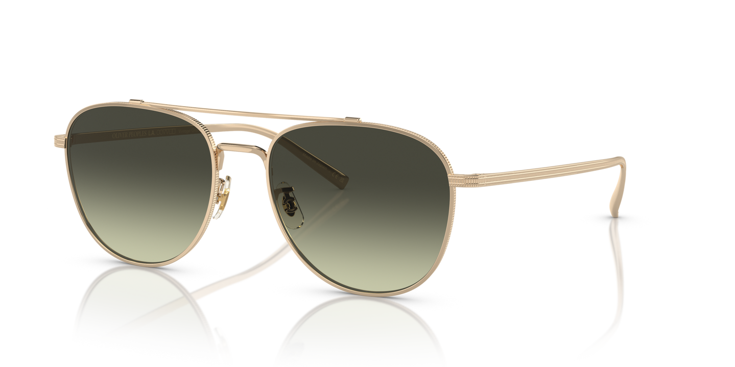 Oliver Peoples Rivetti with Gold frame and Green lenses - Image Endpiece