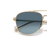 Sie Oliver Peoples Rivetti mit Gold Gestell und Blau Gläsern - Variant