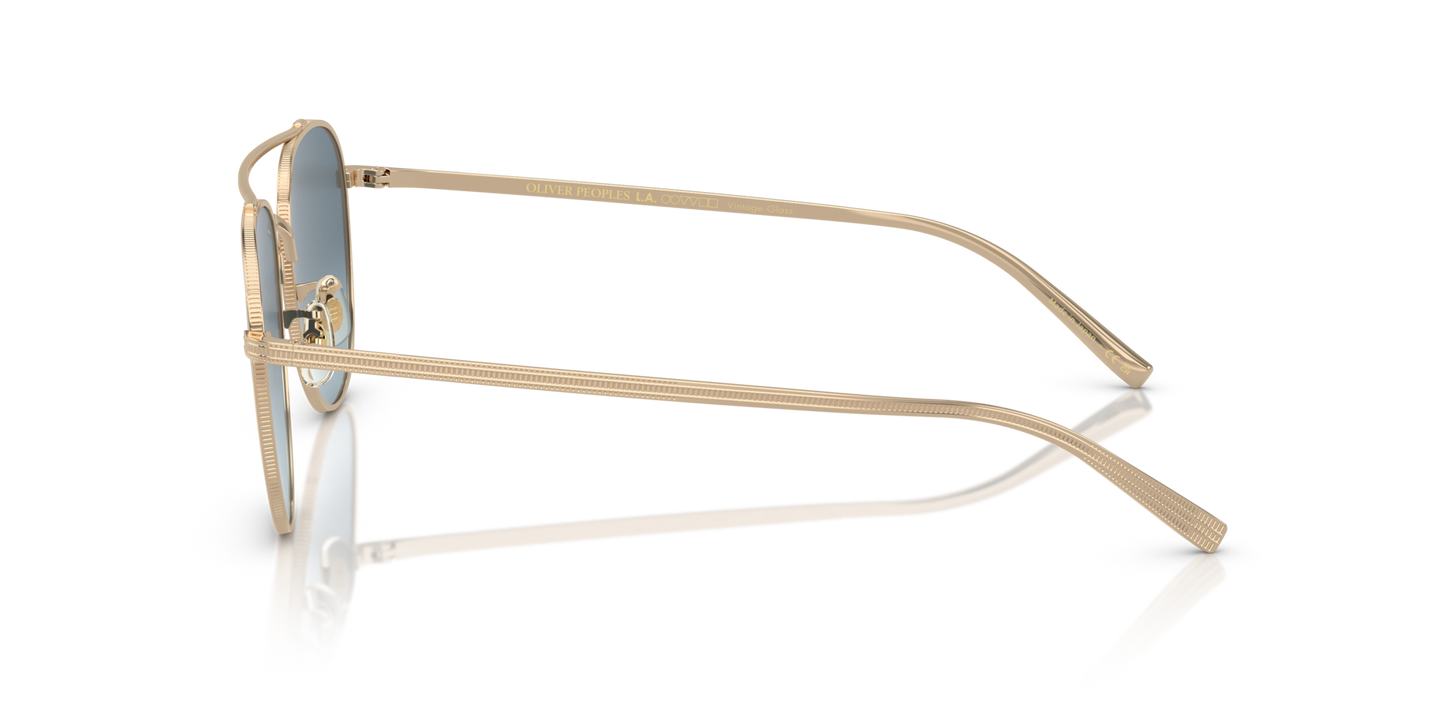 Oliver Peoples Rivetti with Gold frame and Blue lenses - Image Filigree