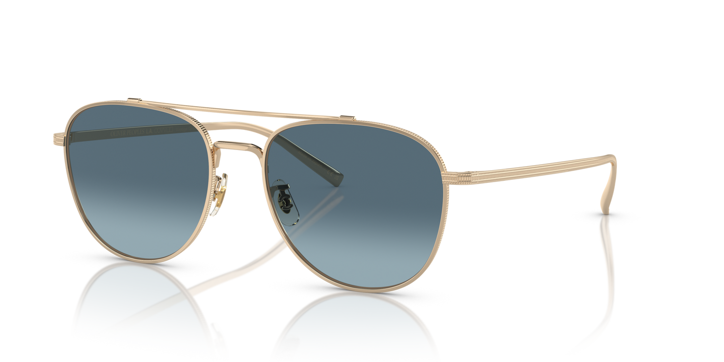 Oliver Peoples Rivetti with Gold frame and Blue lenses - Image Endpiece