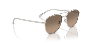 Oliver Peoples Rivetti con montatura Argento e lenti  Marrone - L'immagine 3