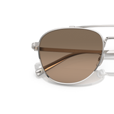 Oliver Peoples Rivetti with Silver frame and Brown lenses - Variant