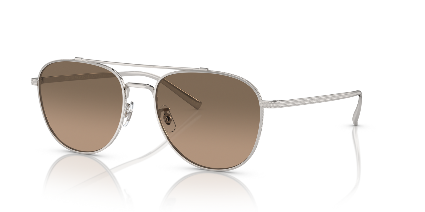 Oliver Peoples Rivetti with Silver frame and Brown lenses - Image Endpiece