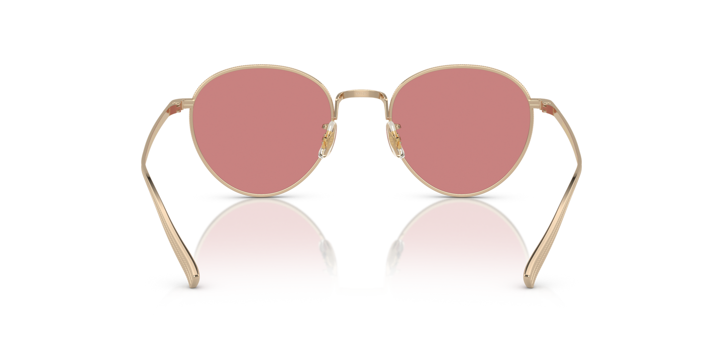 Oliver Peoples Rhydian con montura Oro y lentes Violeta - Imagen Plaquetas nasales