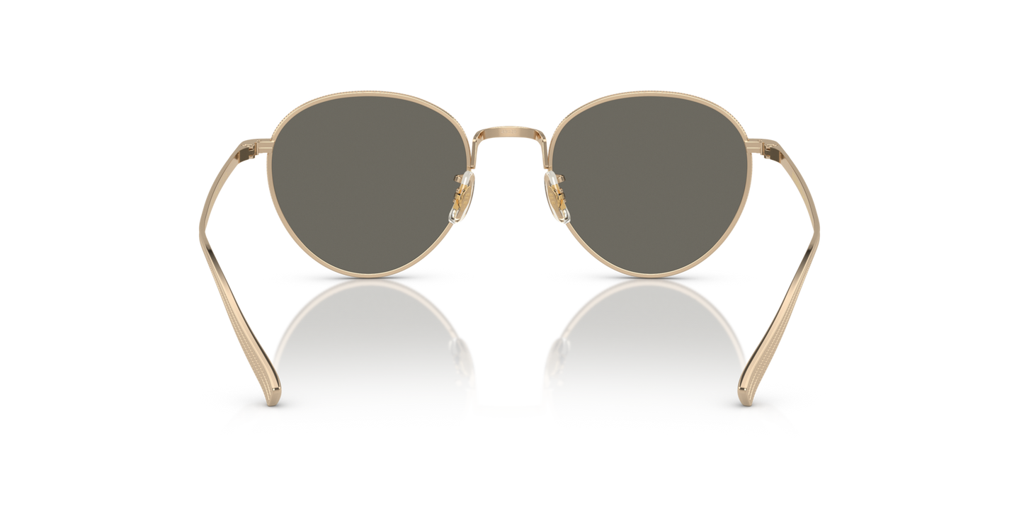 Oliver Peoples Rhydian with Gold frame and Grey lenses - Image Nosepads