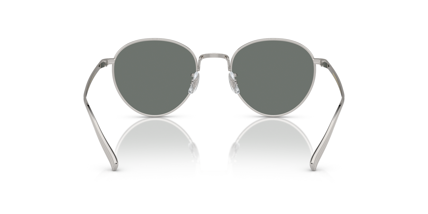 Oliver Peoples Rhydian con montura Plateado y lentes Azul - Imagen Plaquetas nasales