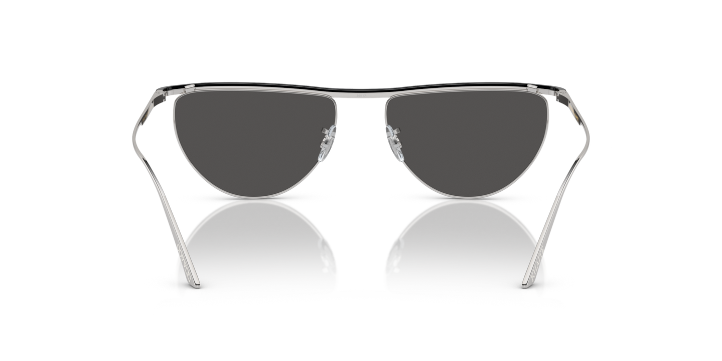 Oliver Peoples 1984C with Silver/Black frame and Grey lenses - Image Nosepads