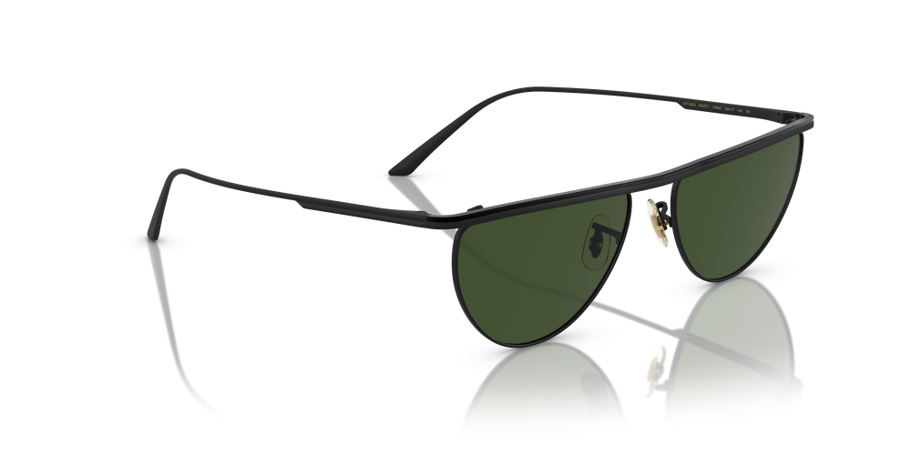 Oliver Peoples 1984C con montatura Nero Opaco e lenti  Verde - L'immagine 3