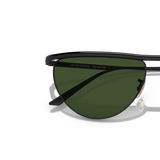 Oliver Peoples 1984C with Matte Black frame and Green lenses - Variant