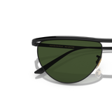 Oliver Peoples 1984C with Matte Black frame and Green lenses - Variant