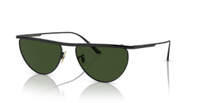 Oliver Peoples 1984C con montatura Nero Opaco e lenti  Verde - L'immagine 1