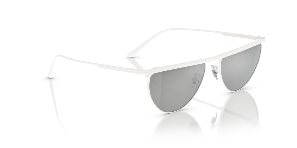 Oliver Peoples 1984C con montura Blanco Brillante y lentes Plateado - El 3