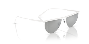 Oliver Peoples 1984C con montura Blanco Brillante y lentes Plateado - El 3