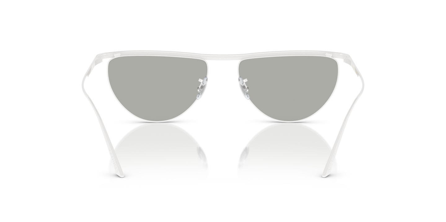 Oliver Peoples 1984C with Shiny White frame and Silver lenses - Image Nosepads