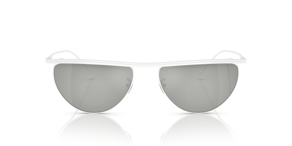 Oliver Peoples 1984C con montatura Bianco Lucido e lenti  Argento - L'immagine 2
