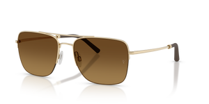 Oliver Peoples R-2 with Gold frame and Brown lenses - Image 7
