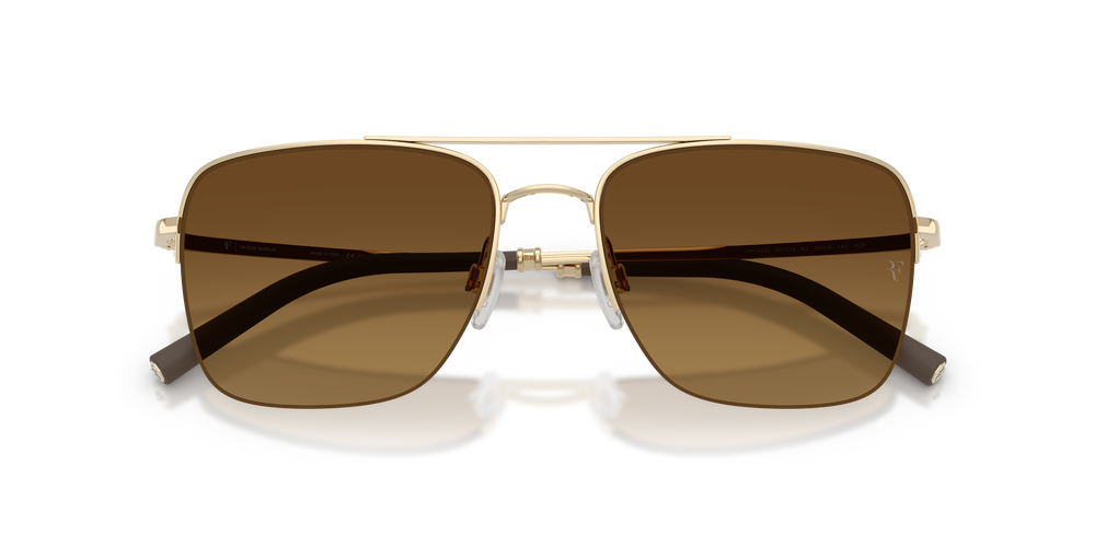 Oliver Peoples R-2 with Gold frame and Brown lenses - Image 6