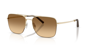 Oliver Peoples R-2 with Gold frame and Brown lenses - image 1