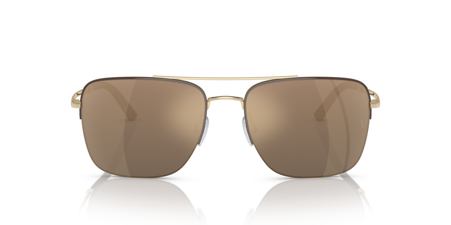 Oliver Peoples R-2 with Umber/Gold frame and Gold lenses - Image Performance Lenses