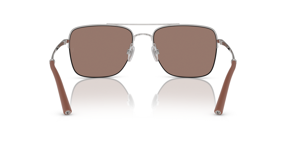 Oliver Peoples R-2 with Brick/Silver frame and Brown lenses - image 5