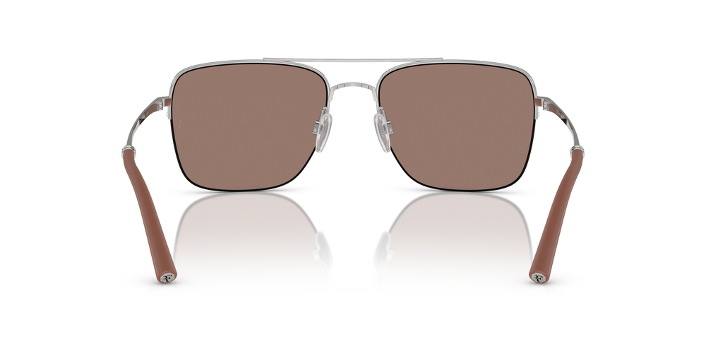 Oliver Peoples R-2 with Brick/Silver frame and Brown lenses - Image 5