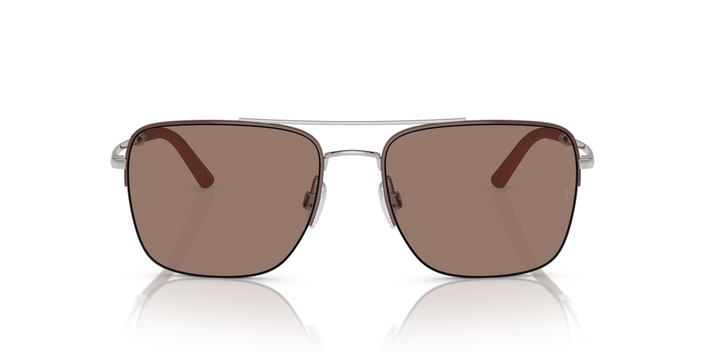 Oliver Peoples R-2 con montatura Brick/Silver e lenti  Marrone - L'immagine 2