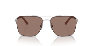 Oliver Peoples R-2 with Brick/Silver frame and Brown lenses - Image 2