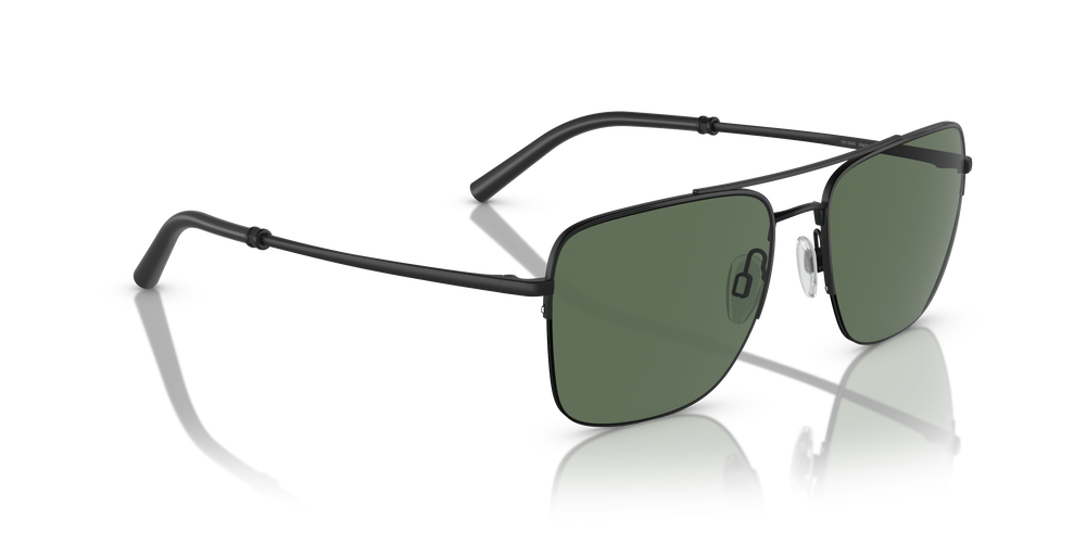 Oliver Peoples R-2 con montatura Nero/Nero opaco e lenti  Verde - L'immagine 3