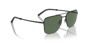 Oliver Peoples R-2 con montatura Nero/Nero opaco e lenti  Verde - L'immagine 3