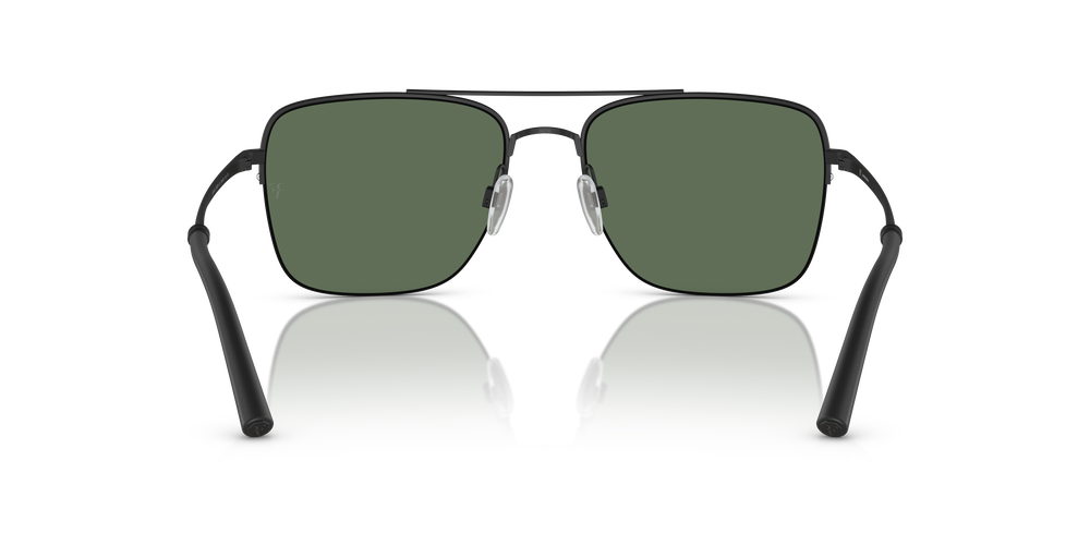 Oliver Peoples R-2 con montatura Nero/Nero opaco e lenti  Verde - L'immagine 5
