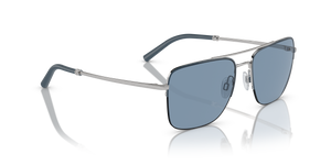 Oliver Peoples R-2 with Blue Ash/Brushed Silver frame and Blue lenses - Image 3