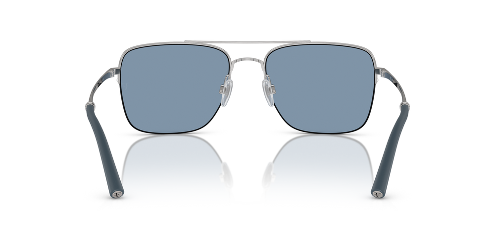 Oliver Peoples R-2 with Blue Ash/Brushed Silver frame and Blue lenses - image 5