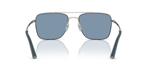 Oliver Peoples R-2 with Blue Ash/Brushed Silver frame and Blue lenses - Image 5