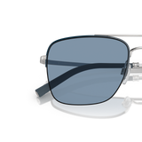 Oliver Peoples R-2、Blue Ash/Brushed Silverフレーム、ブルーレンズ - Variant
