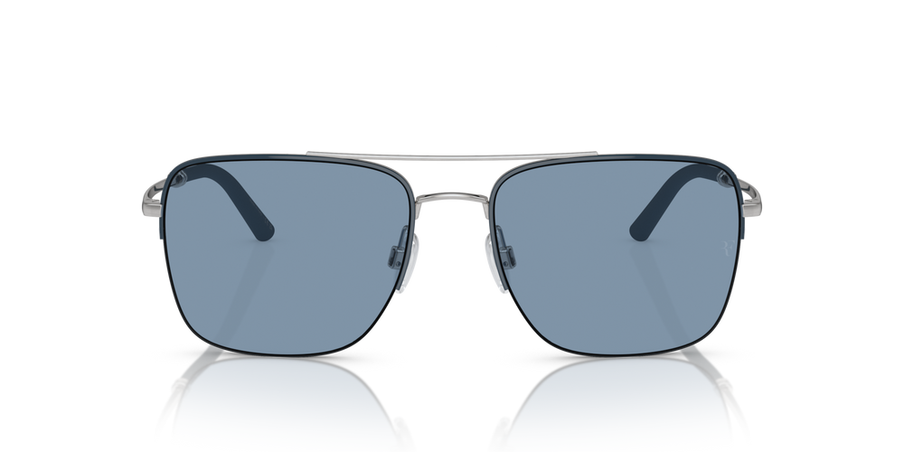 Oliver Peoples R-2 with Blue Ash/Brushed Silver frame and Blue lenses - image 2