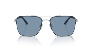 Oliver Peoples R-2 con montatura Blue Ash/Brushed Silver e lenti  Blu - L'immagine 2
