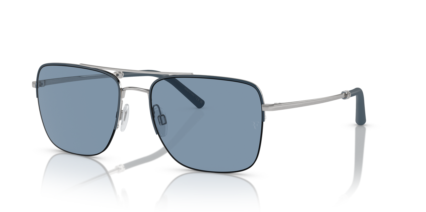 Oliver Peoples R-2 with Blue Ash/Brushed Silver frame and Marine