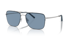 Oliver Peoples R-2 with Blue Ash/Brushed Silver frame and Blue lenses - image 1