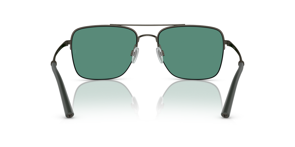 Sie Oliver Peoples R-2 mit Ryegrass/Pewter Gestell und Grün Gläsern - Das Bild 5