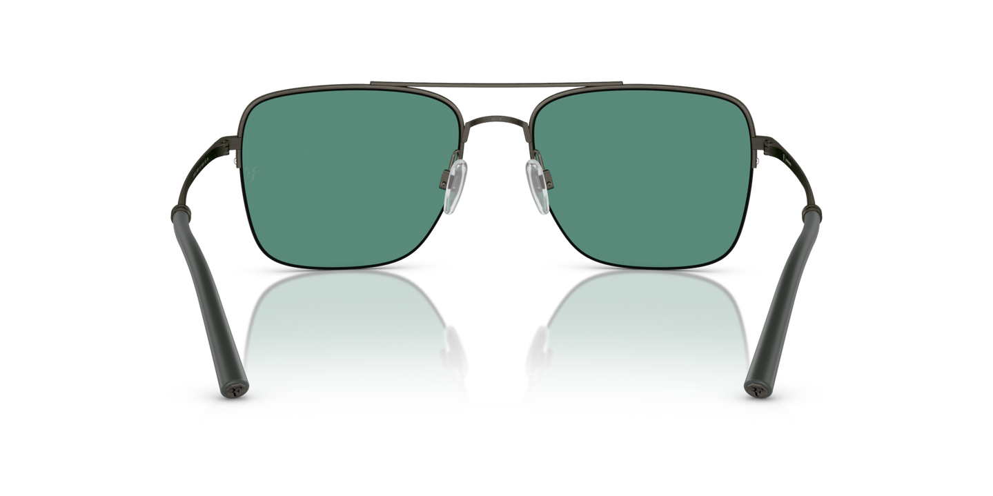 Oliver Peoples R-2 con montatura Ryegrass/Pewter e lenti  Verde - Immagine Naselli