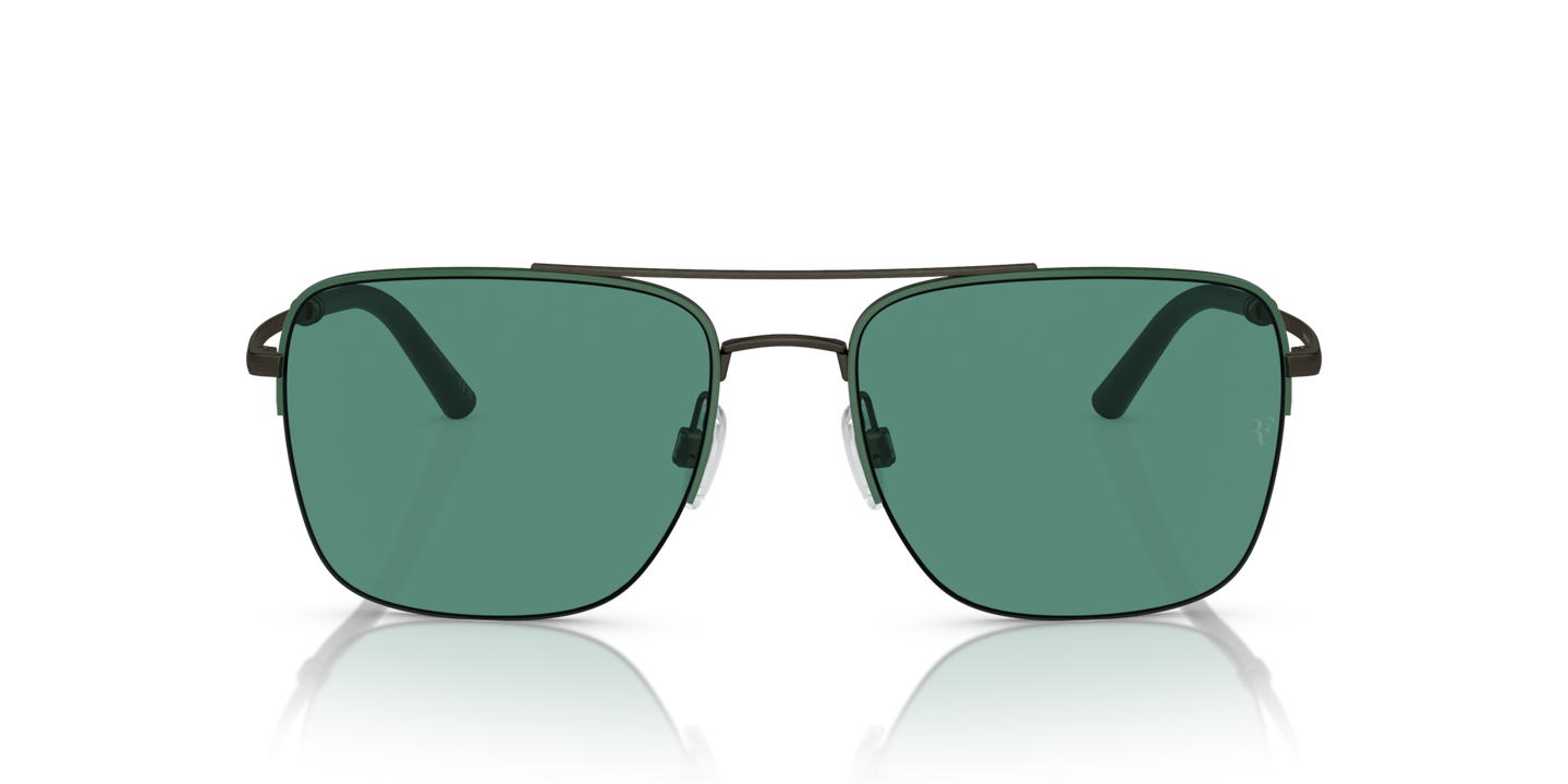 Oliver Peoples R-2 with Ryegrass/Pewter frame and Green lenses - Image Performance Lenses