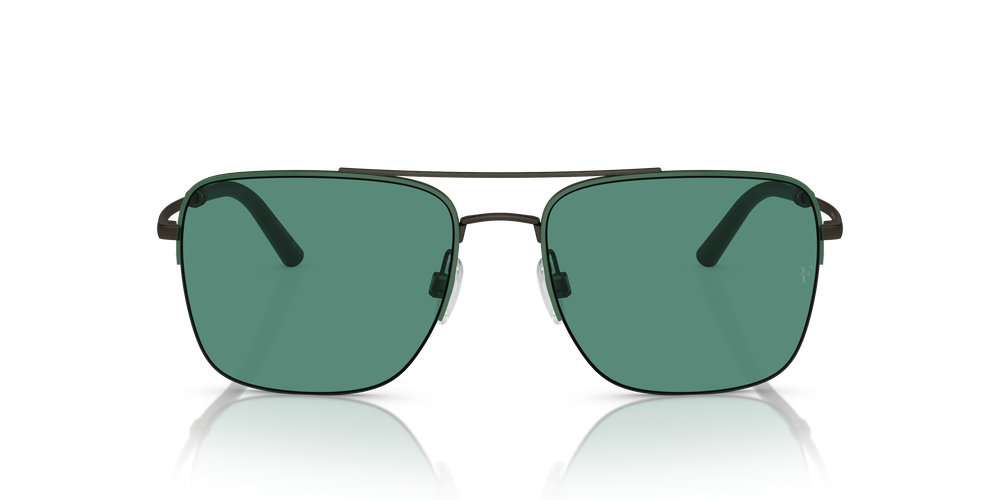 Sie Oliver Peoples R-2 mit Ryegrass/Pewter Gestell und Grün Gläsern - Das Bild 2